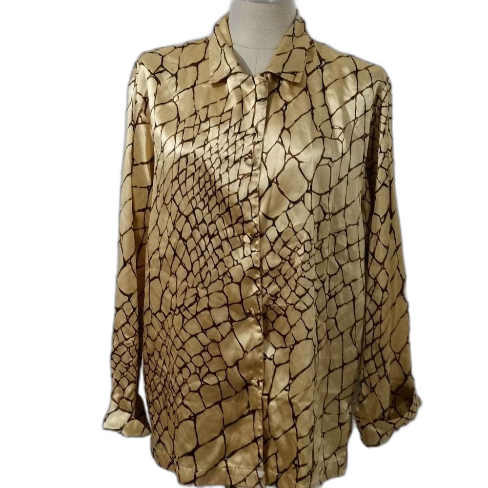 VICTORIA SECRET GOLD BROWN accent Pajama Nightgown